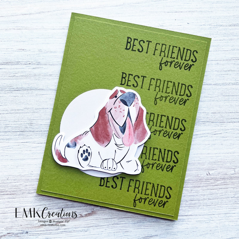 by your side old olive dog alternative card by EMK Creations