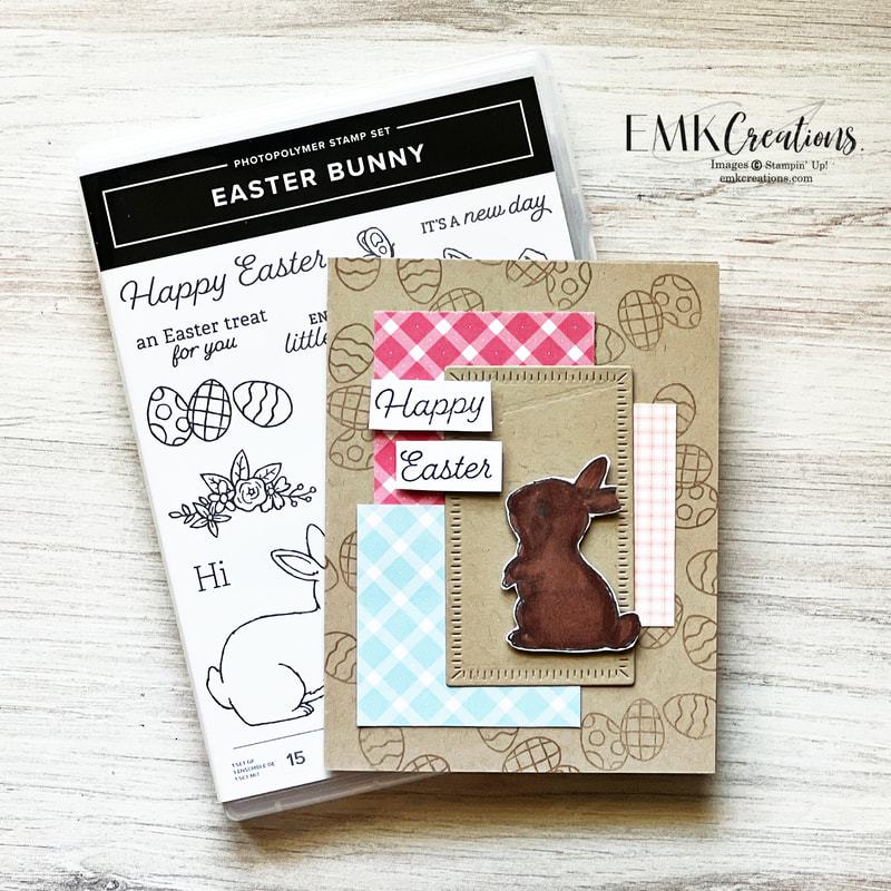 Chocolate Easter bunny card with bitten off ear - EMK Creations