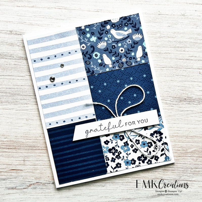 blue thank you card by EMK Creations
