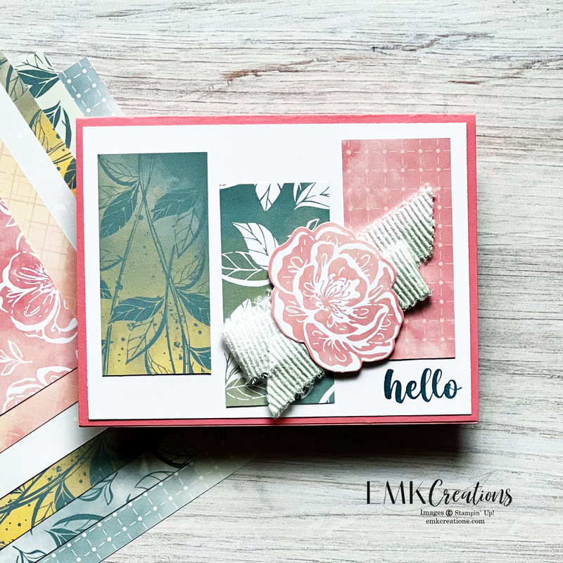 Hello card created with paper scraps
