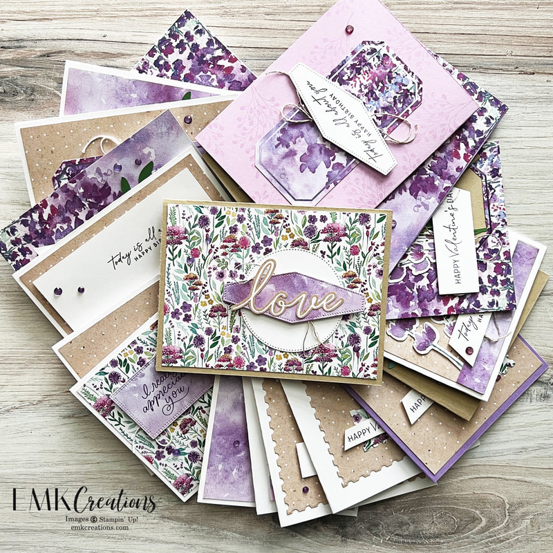 Group photo of paper pumpkin alternatives in purple shades by EMK Creations