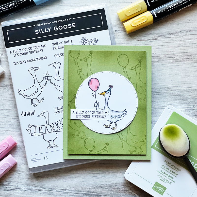 Birthday card by EMK Creations featuring Stampin' Up! Silly Goose stamp set
